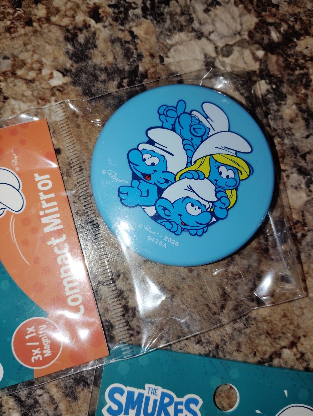 The Smurfs Compact Mirrors Set - Light Blue & Blue New - Picture 4 of 8